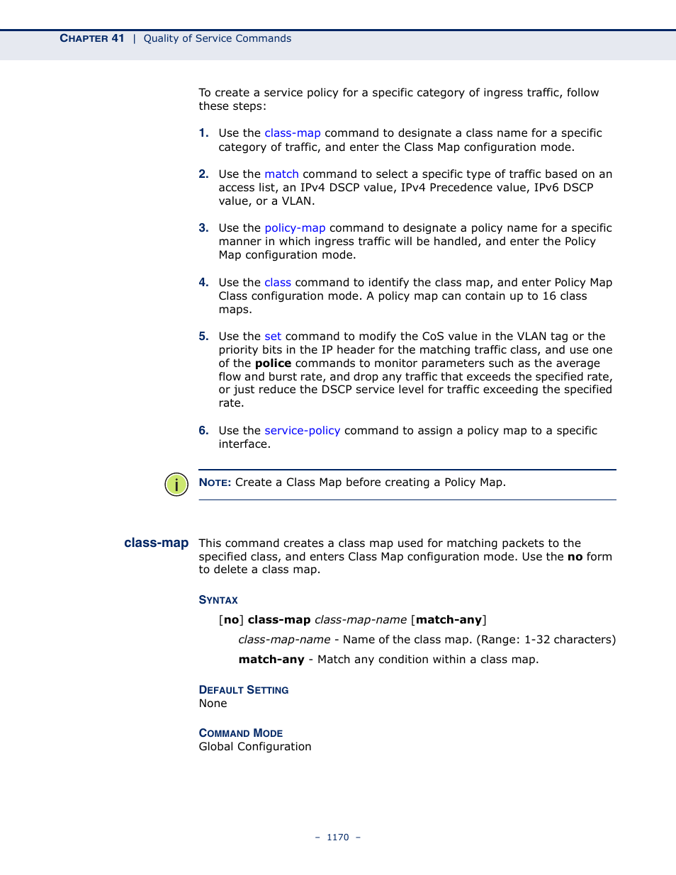 Class-map, Class-map 1170 | LevelOne GTL-2691 User Manual | Page 1170 / 1644