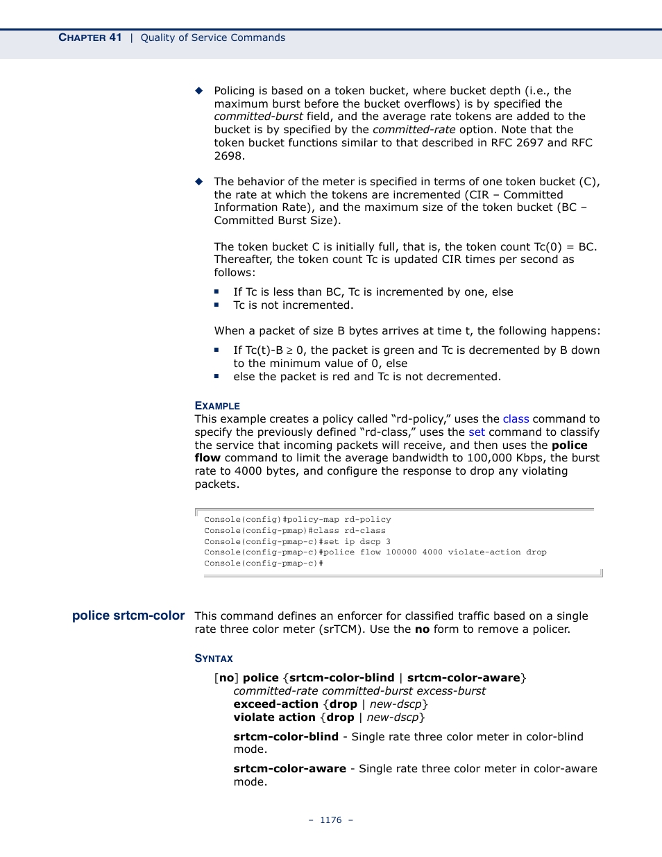 Police srtcm-color | LevelOne GTL-2691 User Manual | Page 1176 / 1644