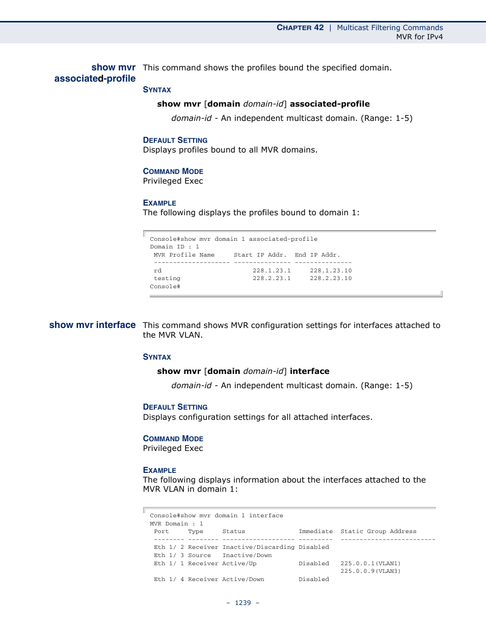 Show mvr associated-profile, Show mvr interface, Show mvr associated | Profile, Show mvr associate d -profile | LevelOne GTL-2691 User Manual | Page 1239 / 1644