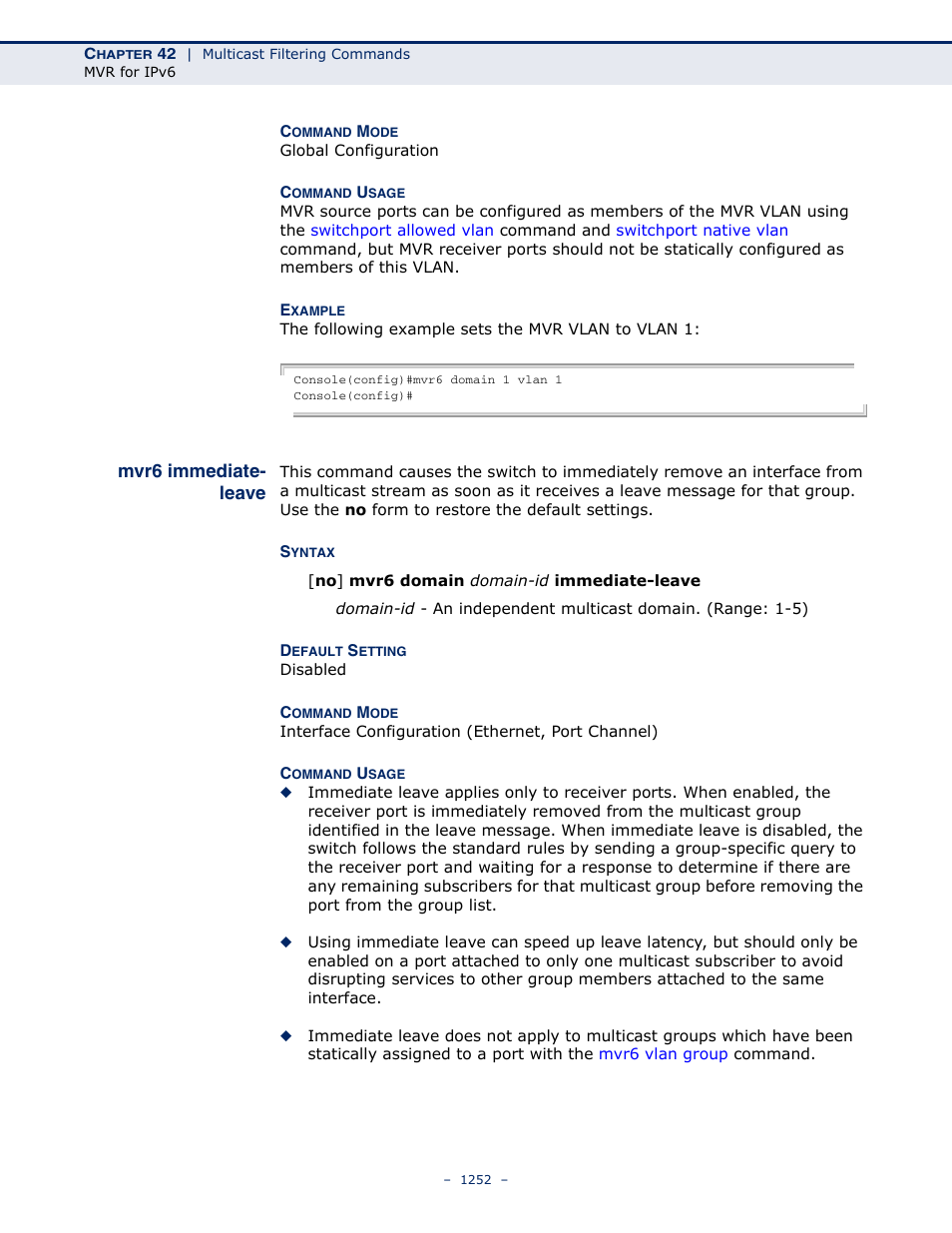 Mvr6 immediate- leave, Mvr6 immediate-leave | LevelOne GTL-2691 User Manual | Page 1252 / 1644