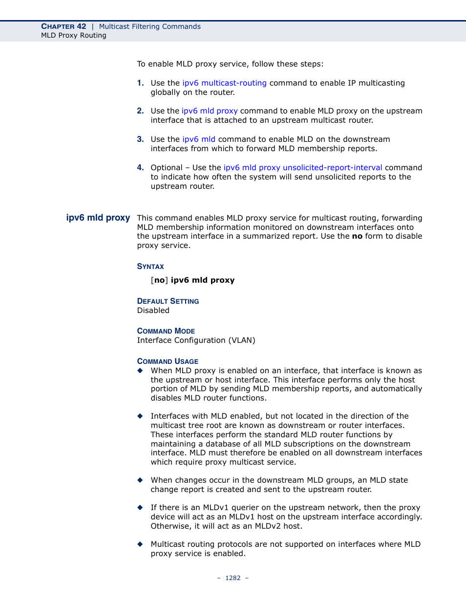 Ipv6 mld proxy | LevelOne GTL-2691 User Manual | Page 1282 / 1644