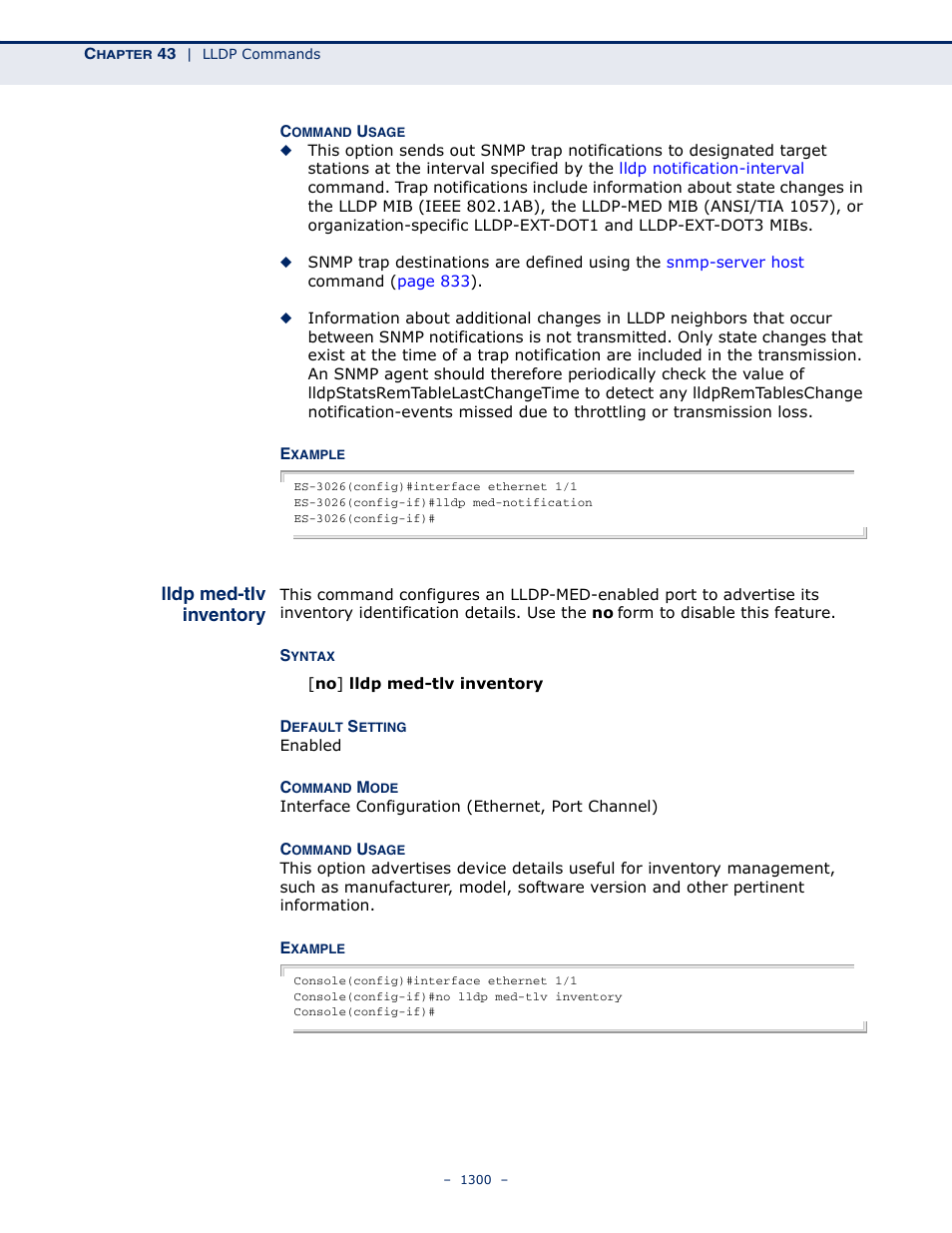Lldp med-tlv inventory | LevelOne GTL-2691 User Manual | Page 1300 / 1644