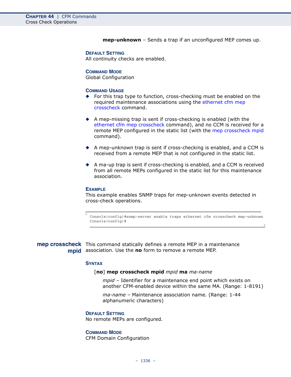 Mep crosscheck mpid | LevelOne GTL-2691 User Manual | Page 1336 / 1644