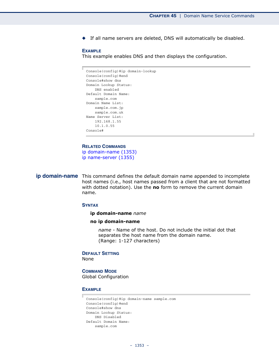 Ip domain-name | LevelOne GTL-2691 User Manual | Page 1353 / 1644