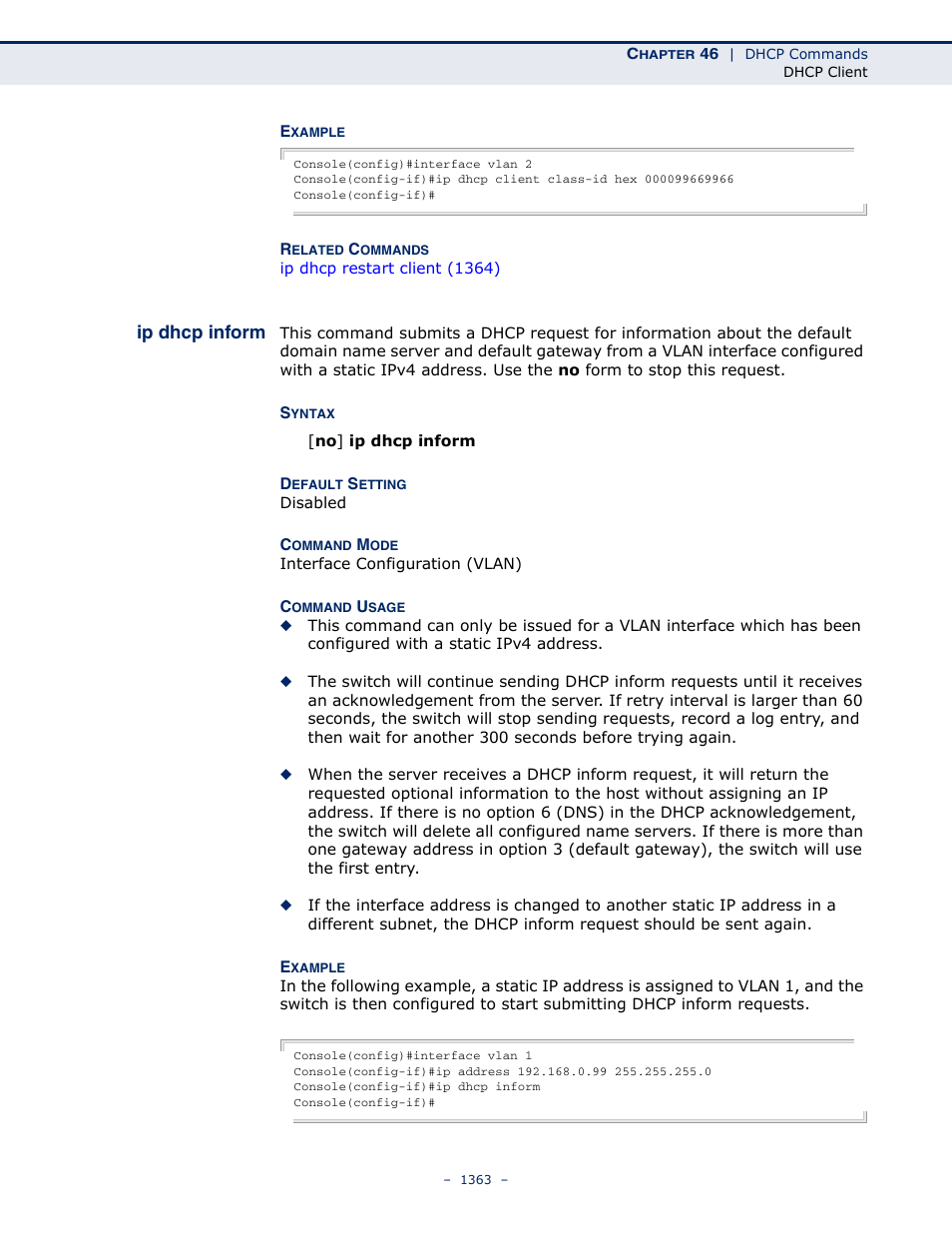 Ip dhcp inform | LevelOne GTL-2691 User Manual | Page 1363 / 1644