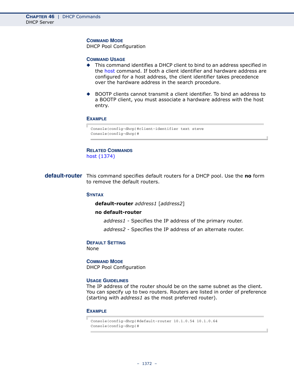 Default-router, Default-router 1372 | LevelOne GTL-2691 User Manual | Page 1372 / 1644