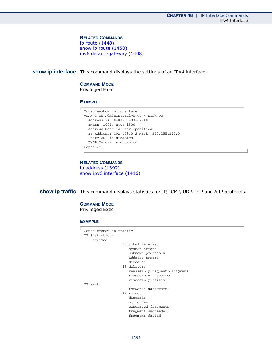 Show ip interface, Show ip traffic | LevelOne GTL-2691 User Manual | Page 1395 / 1644