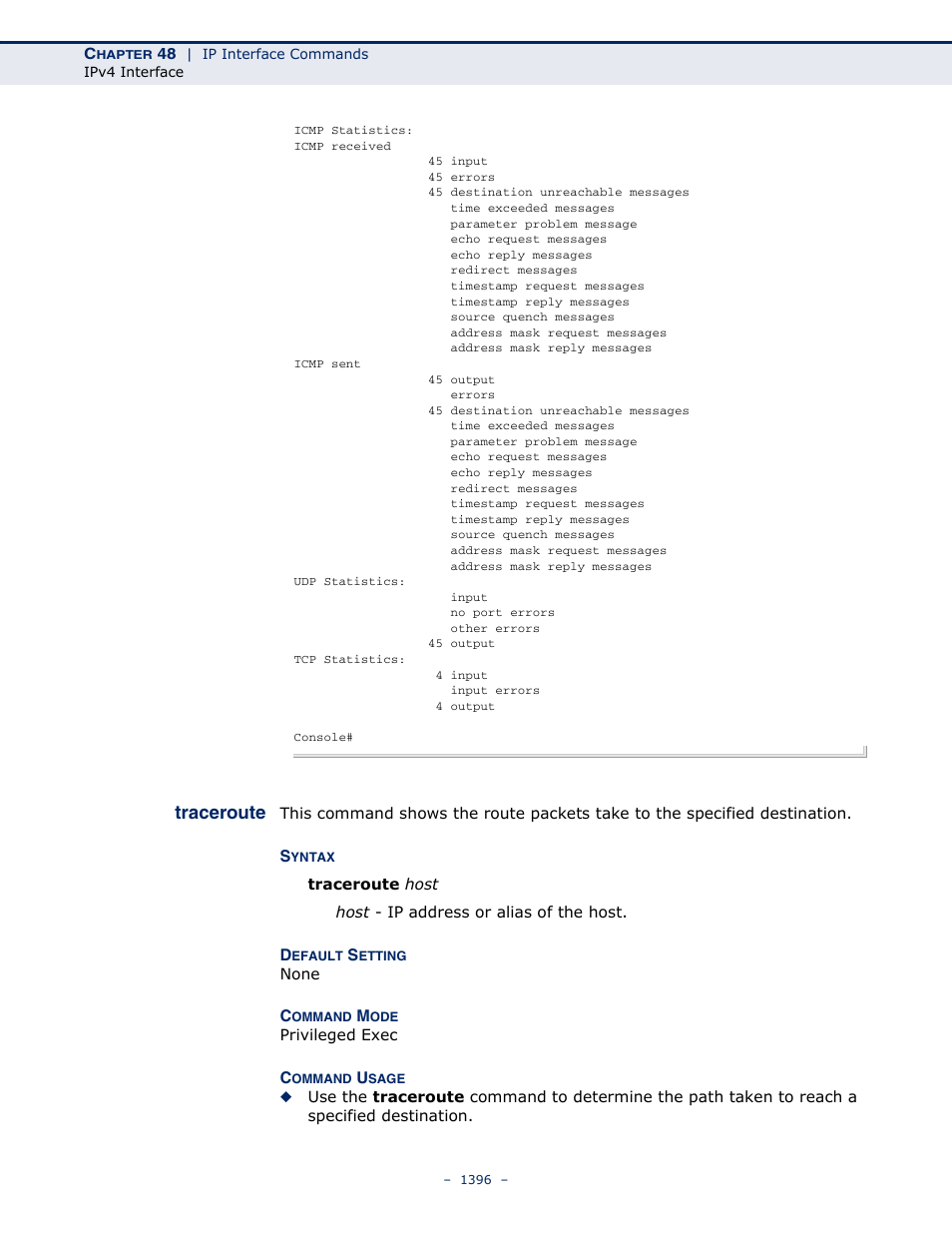 Traceroute, Traceroute 1396 | LevelOne GTL-2691 User Manual | Page 1396 / 1644