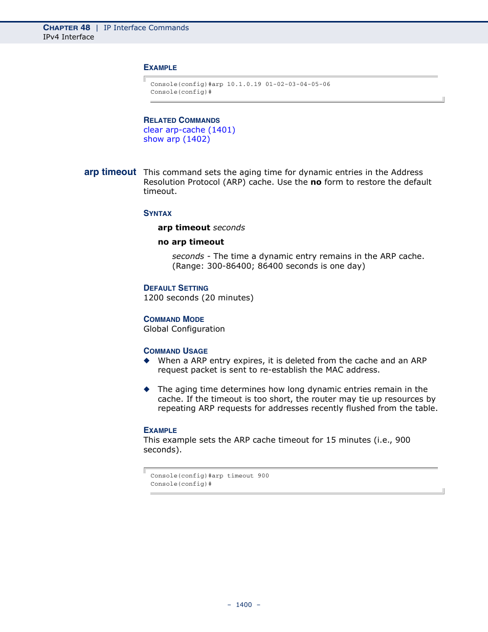 Arp timeout | LevelOne GTL-2691 User Manual | Page 1400 / 1644