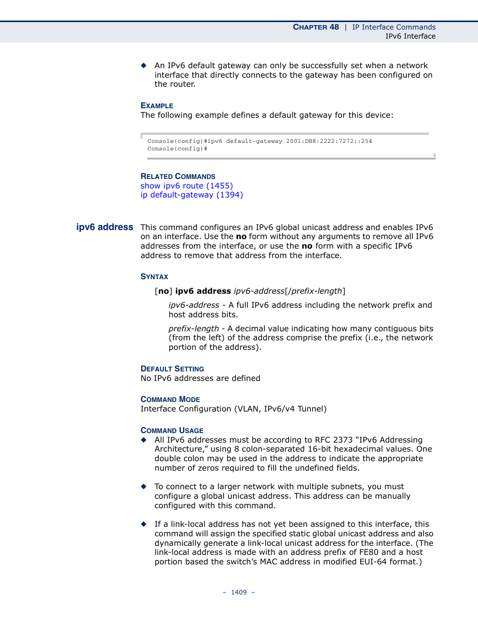 Ipv6 address, Ipv6 address (1409) | LevelOne GTL-2691 User Manual | Page 1409 / 1644