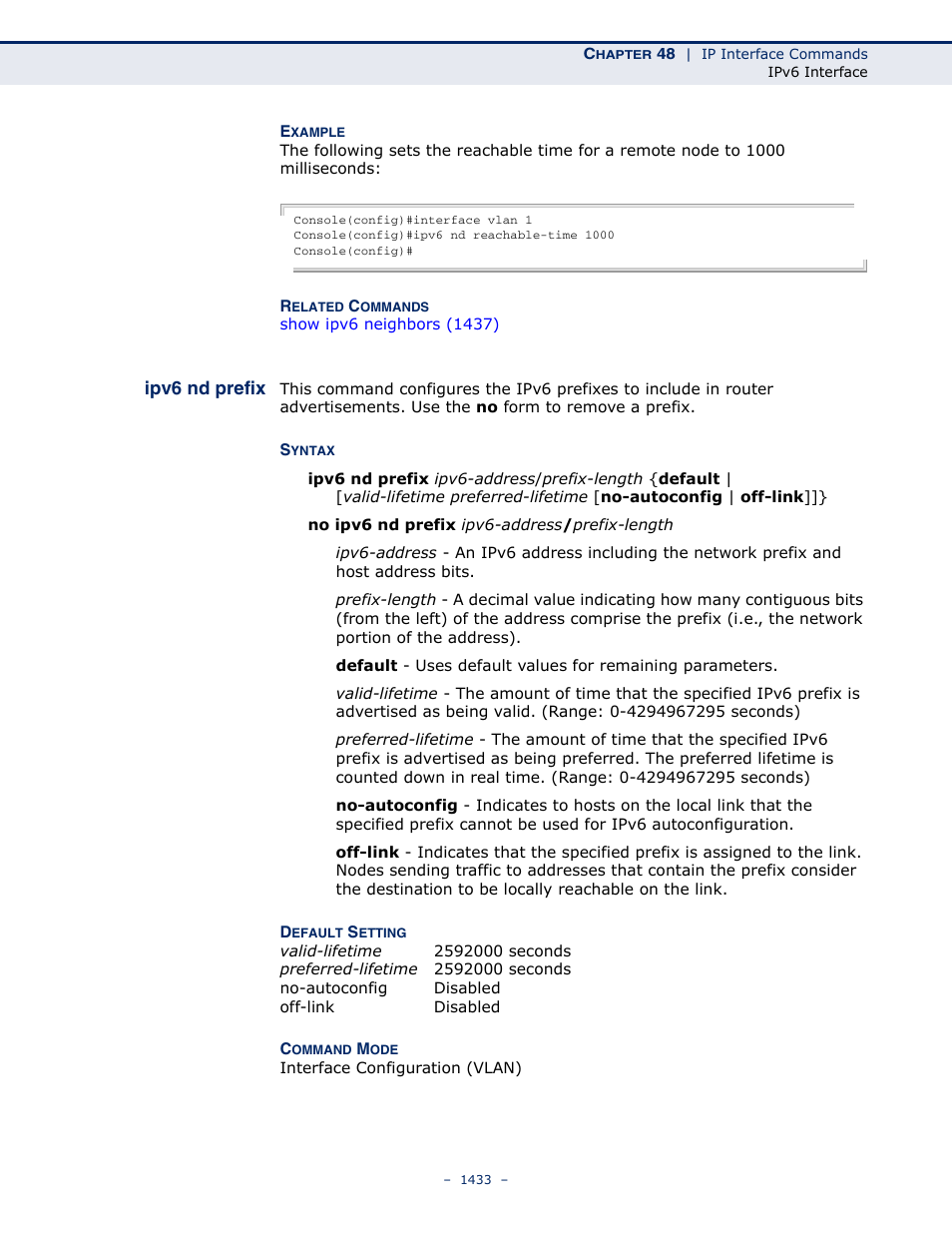 Ipv6 nd prefix | LevelOne GTL-2691 User Manual | Page 1433 / 1644