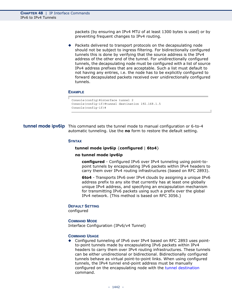 Tunnel mode ipv6ip | LevelOne GTL-2691 User Manual | Page 1442 / 1644