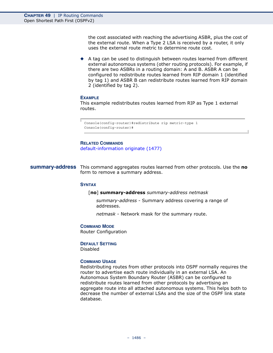 Summary-address, Summary-address 1486 | LevelOne GTL-2691 User Manual | Page 1486 / 1644