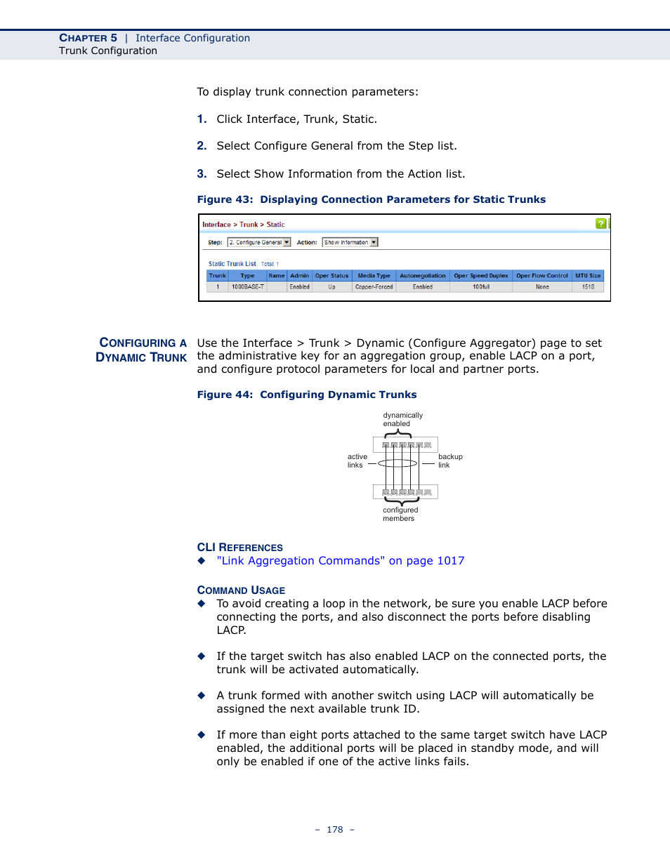 Configuring a dynamic trunk, Figure 44: configuring dynamic trunks | LevelOne GTL-2691 User Manual | Page 178 / 1644