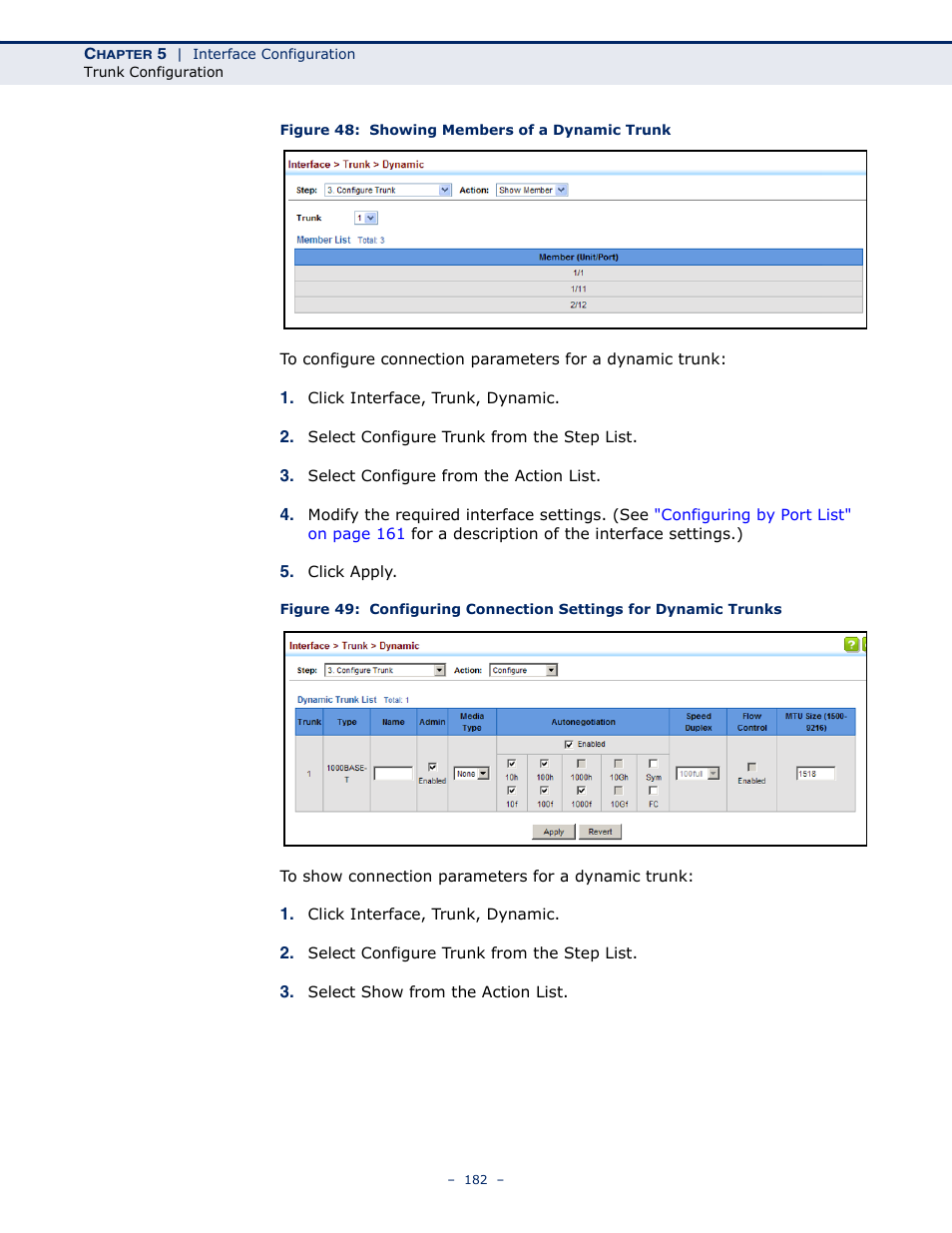 Figure 48: showing members of a dynamic trunk | LevelOne GTL-2691 User Manual | Page 182 / 1644