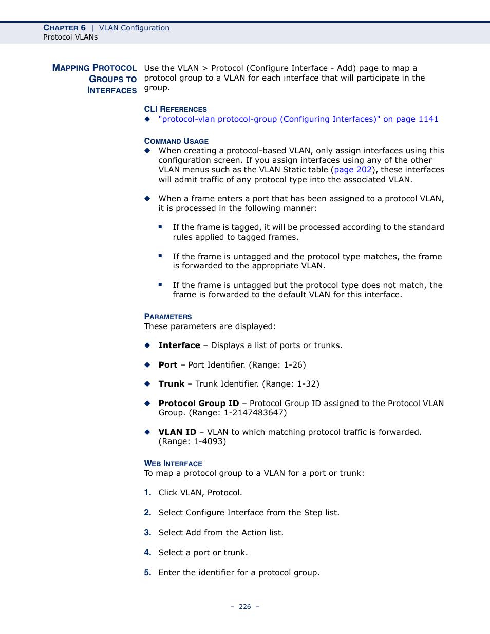 Mapping protocol groups to interfaces | LevelOne GTL-2691 User Manual | Page 226 / 1644