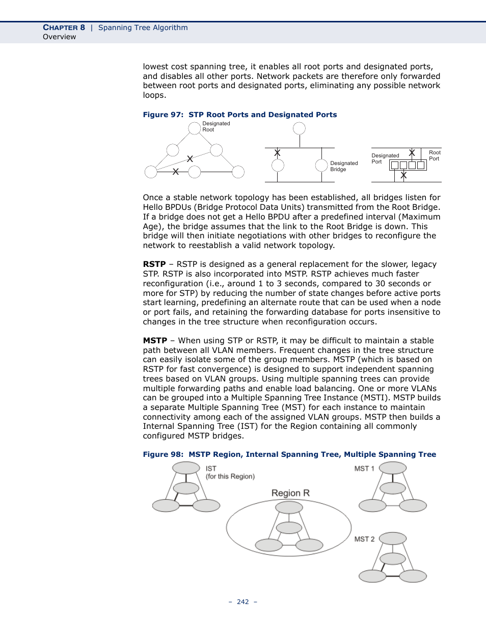 Figure 97: stp root ports and designated ports | LevelOne GTL-2691 User Manual | Page 242 / 1644