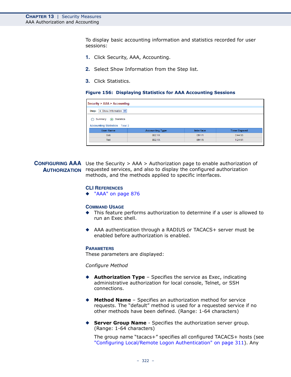 Configuring aaa authorization | LevelOne GTL-2691 User Manual | Page 322 / 1644