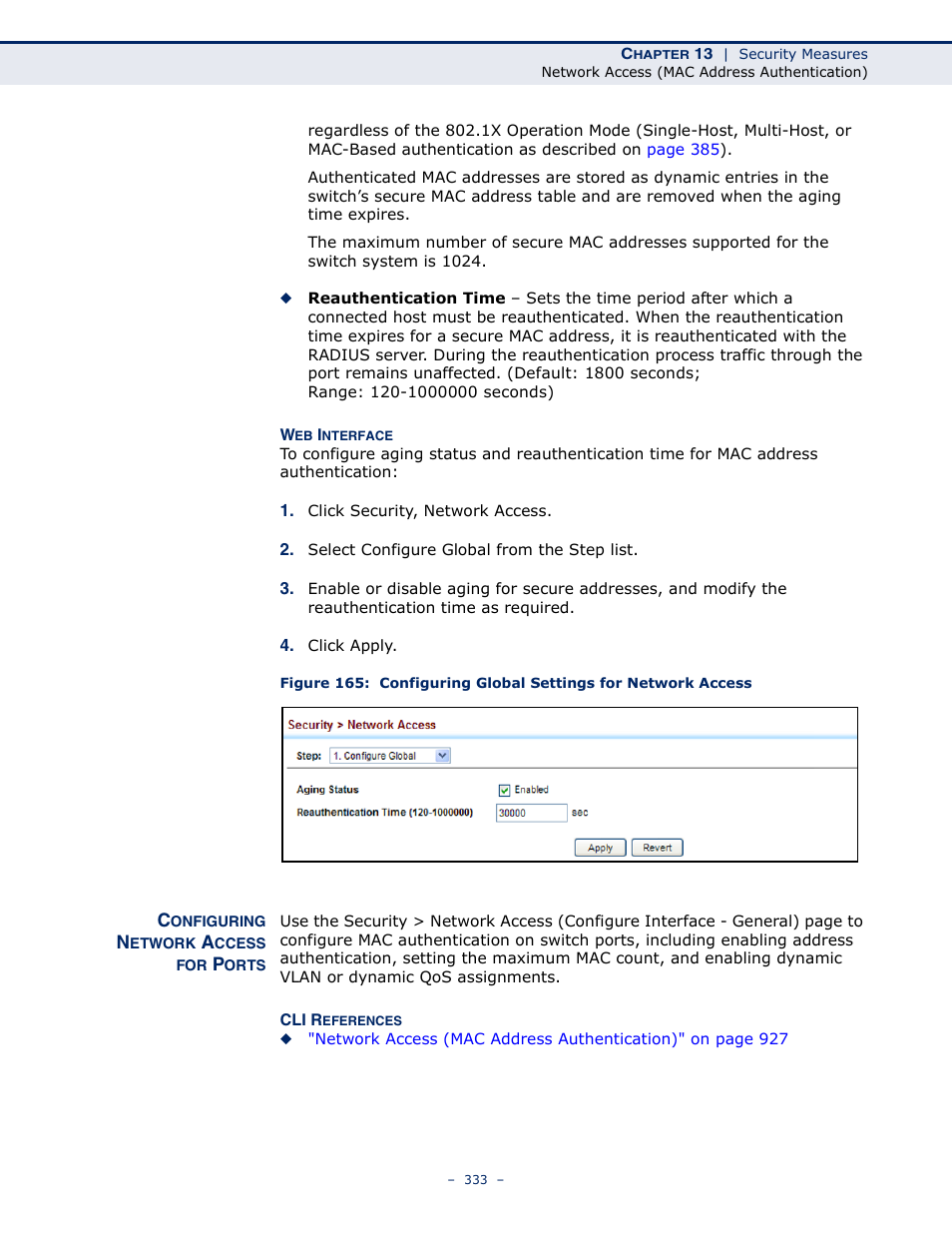 Configuring network access for ports | LevelOne GTL-2691 User Manual | Page 333 / 1644