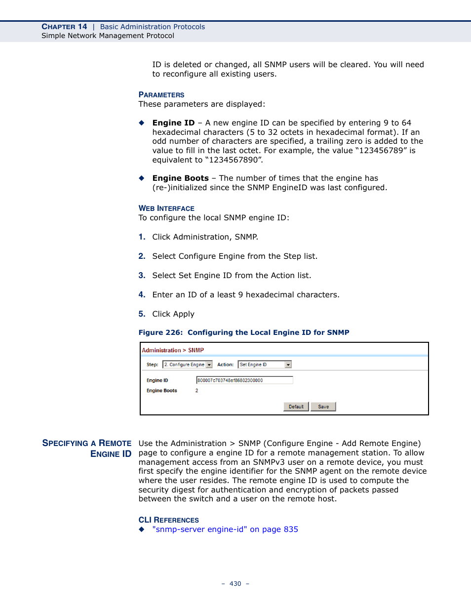 Specifying a remote engine id | LevelOne GTL-2691 User Manual | Page 430 / 1644
