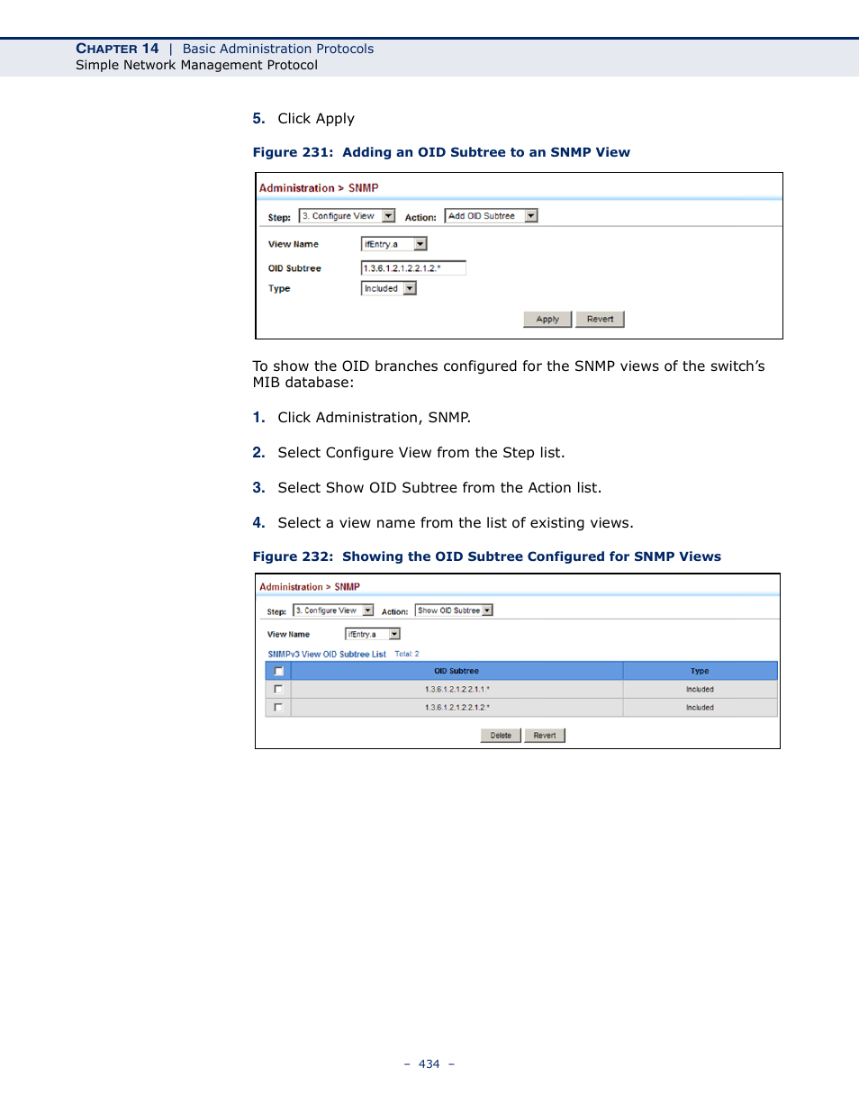 Figure 231: adding an oid subtree to an snmp view | LevelOne GTL-2691 User Manual | Page 434 / 1644