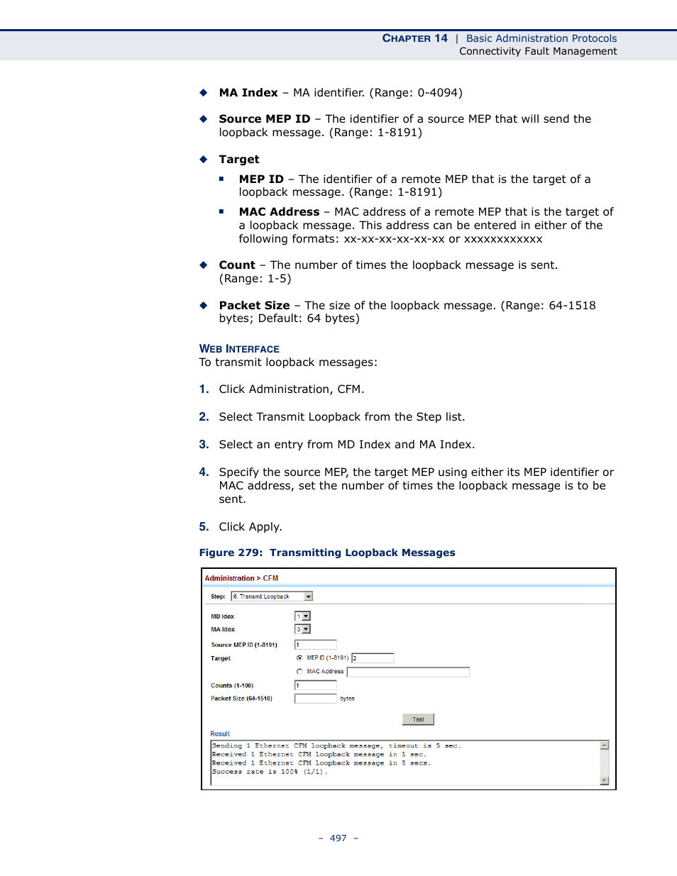 Figure 279: transmitting loopback messages | LevelOne GTL-2691 User Manual | Page 497 / 1644