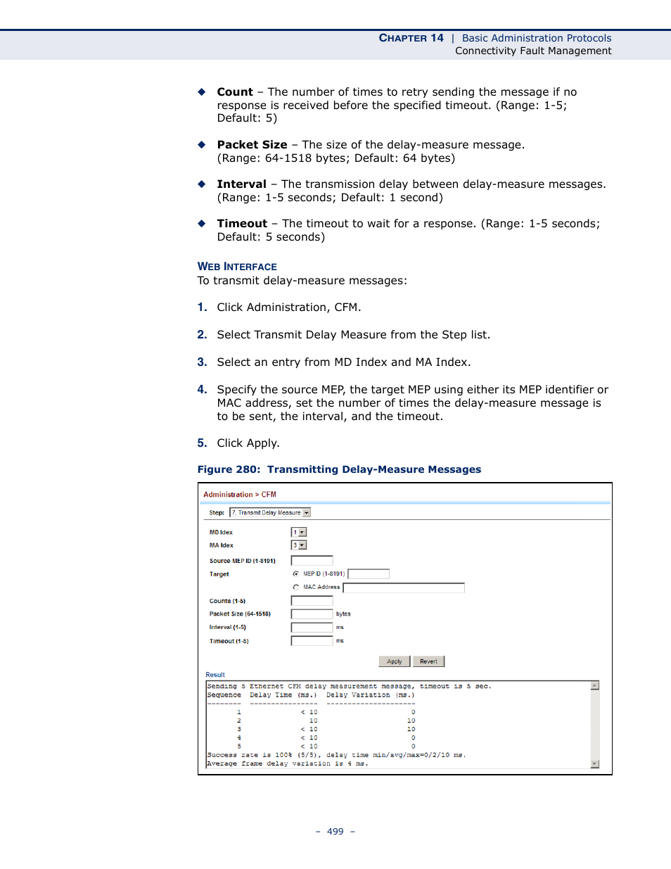 Figure 280: transmitting delay-measure messages | LevelOne GTL-2691 User Manual | Page 499 / 1644