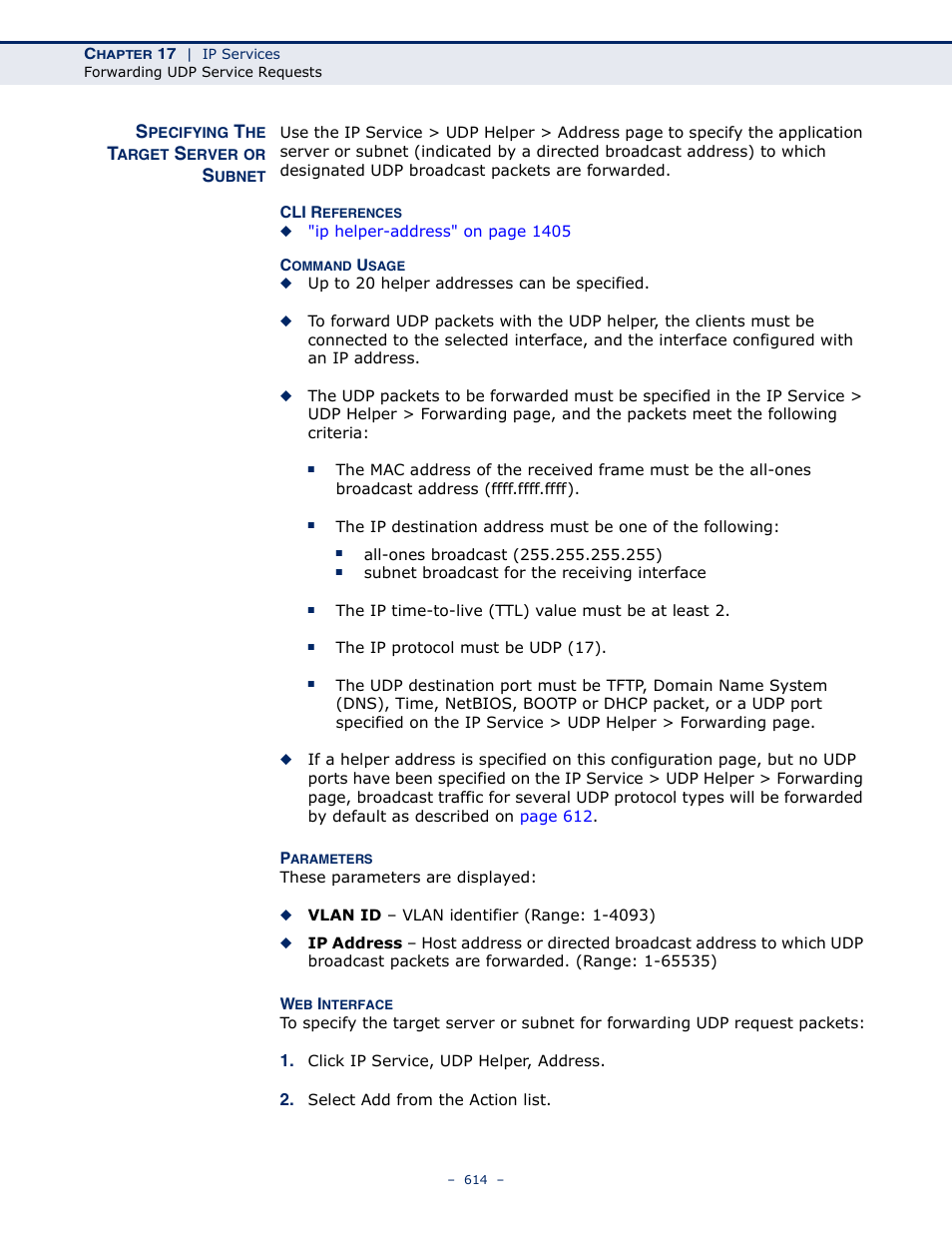 Specifying the target server or subnet, Specifying | LevelOne GTL-2691 User Manual | Page 614 / 1644