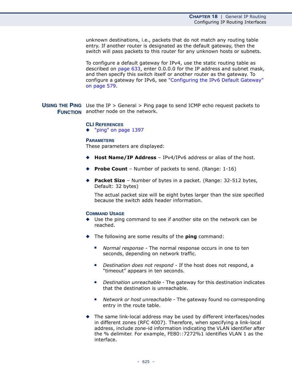 Using the ping function, Ping | LevelOne GTL-2691 User Manual | Page 625 / 1644