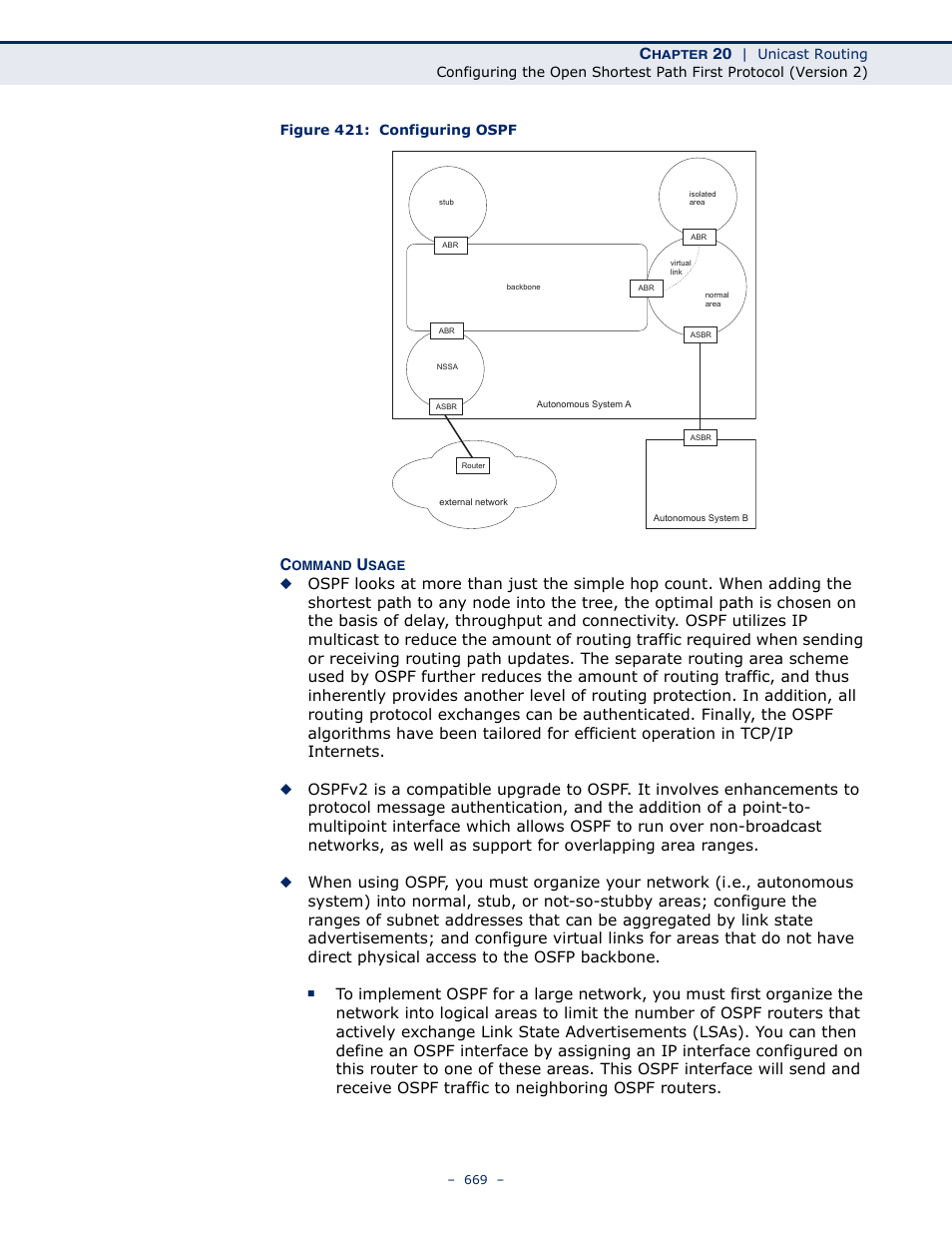 Figure 421: configuring ospf | LevelOne GTL-2691 User Manual | Page 669 / 1644