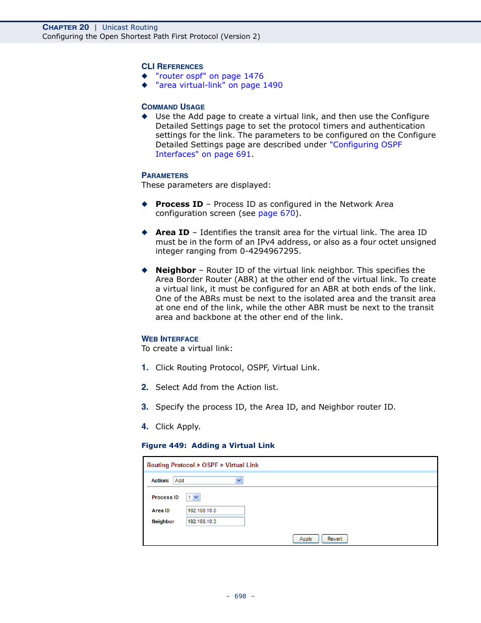 Figure 449: adding a virtual link | LevelOne GTL-2691 User Manual | Page 698 / 1644