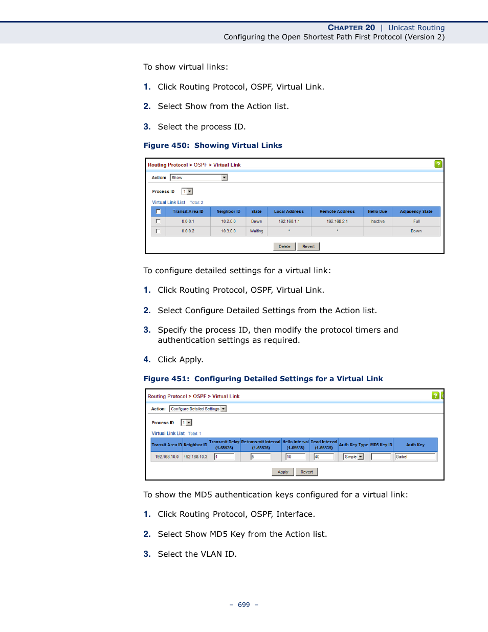 Figure 450: showing virtual links | LevelOne GTL-2691 User Manual | Page 699 / 1644