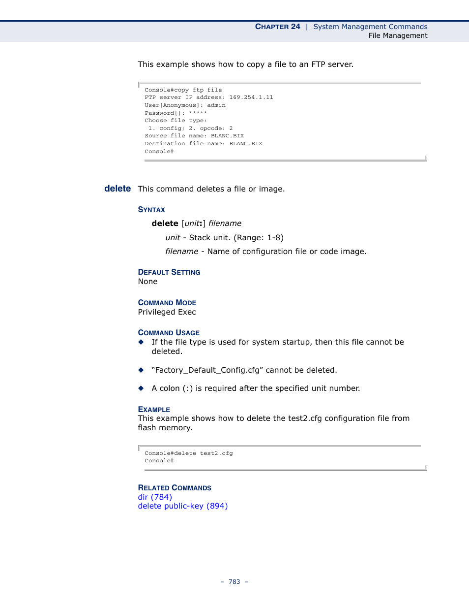 Delete, Delete 783 | LevelOne GTL-2691 User Manual | Page 783 / 1644