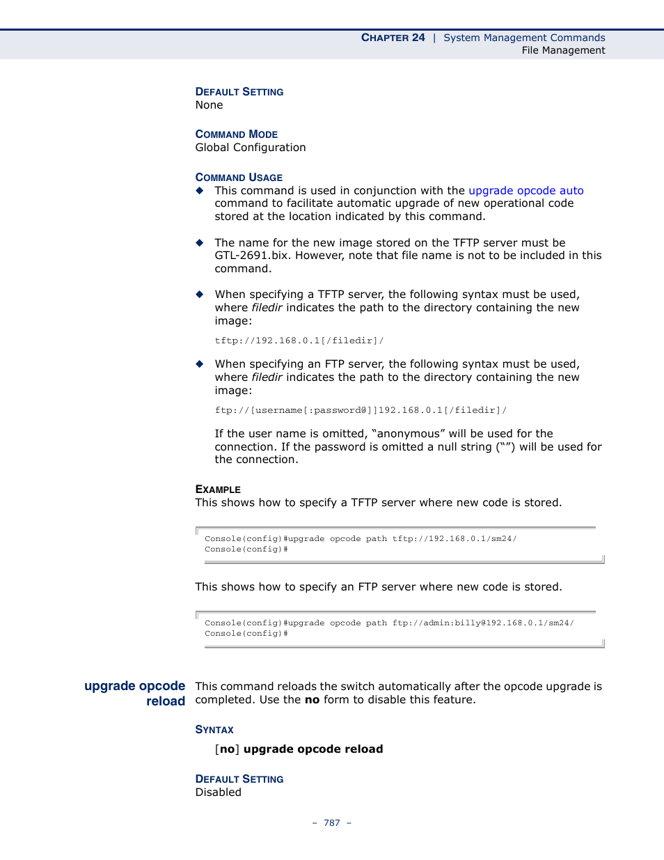 Upgrade opcode reload | LevelOne GTL-2691 User Manual | Page 787 / 1644