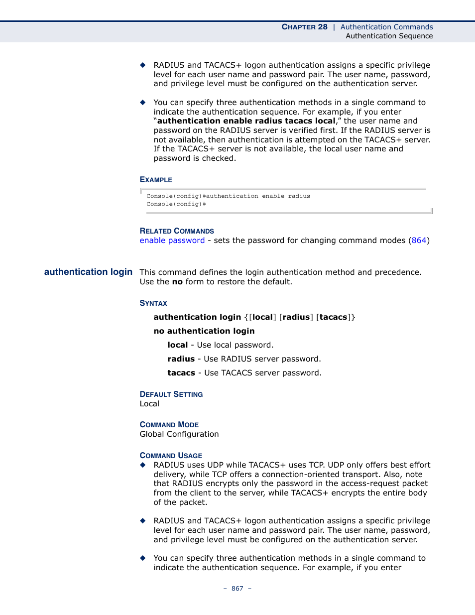 Authentication login | LevelOne GTL-2691 User Manual | Page 867 / 1644