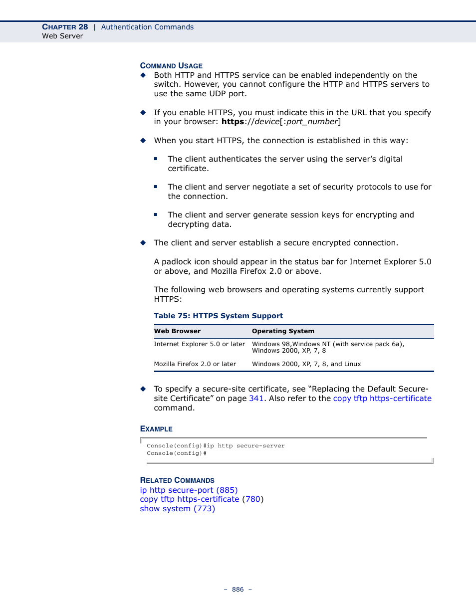 Table 75: https system support | LevelOne GTL-2691 User Manual | Page 886 / 1644