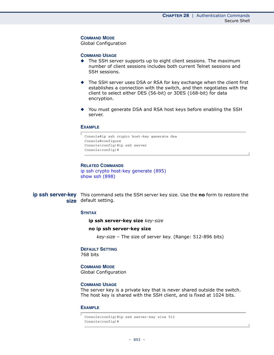 Ip ssh server-key size | LevelOne GTL-2691 User Manual | Page 893 / 1644