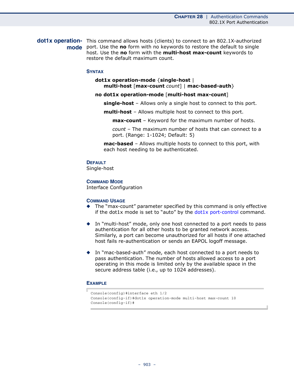 Dot1x operation- mode, Dot1x operation-mode | LevelOne GTL-2691 User Manual | Page 903 / 1644