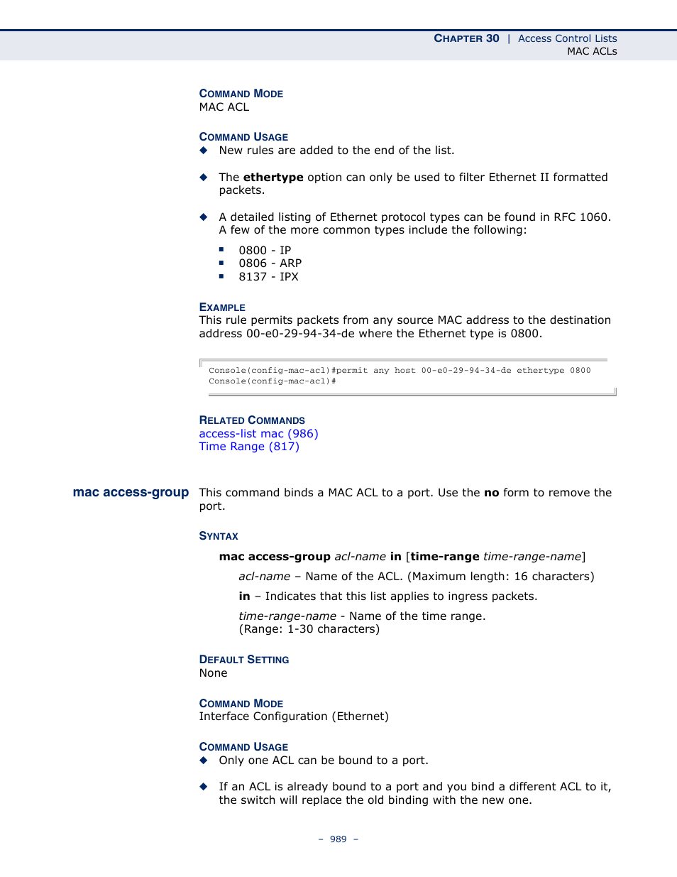 Mac access-group | LevelOne GTL-2691 User Manual | Page 989 / 1644