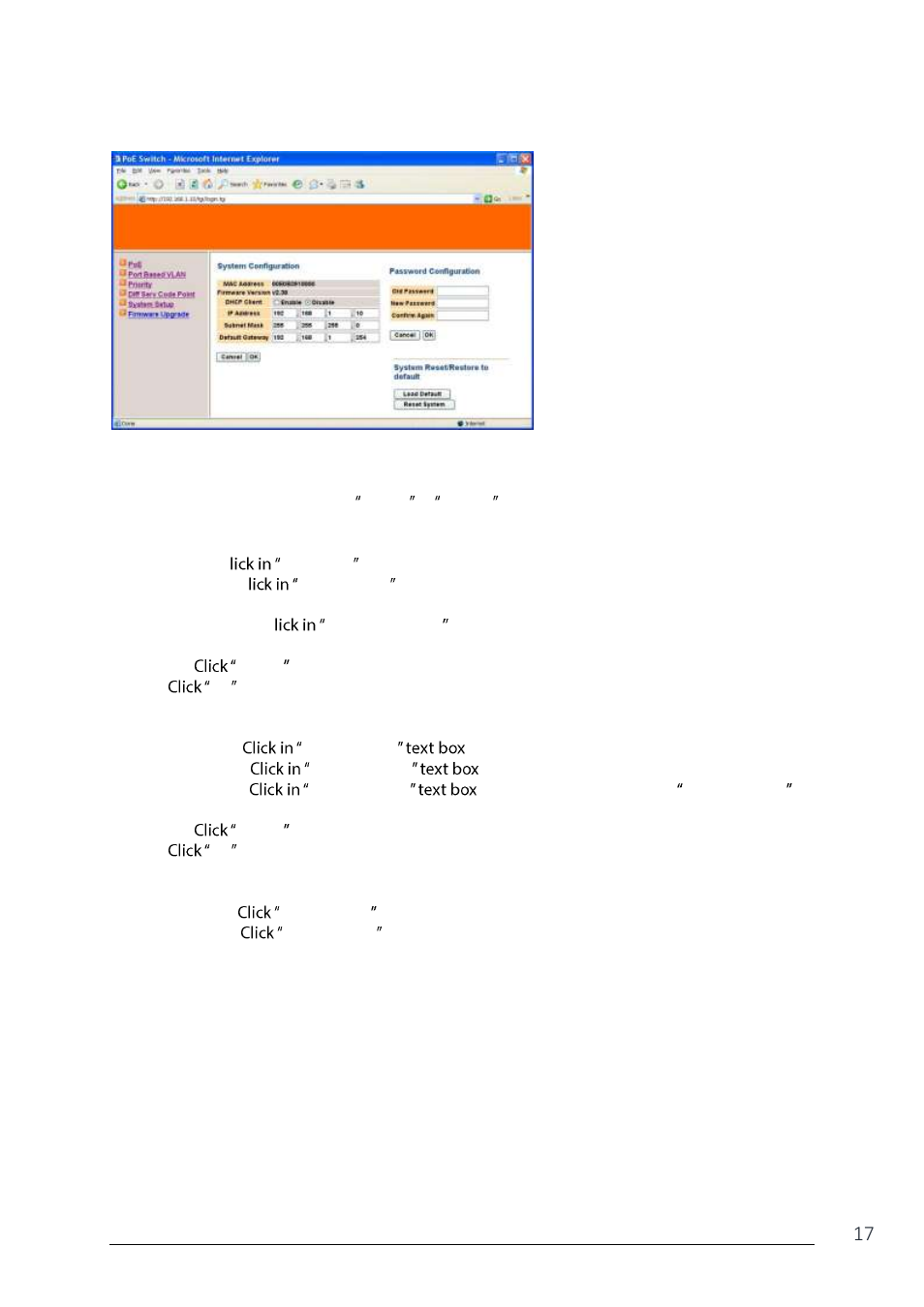 System setup | LevelOne IES-0840 User Manual | Page 17 / 19