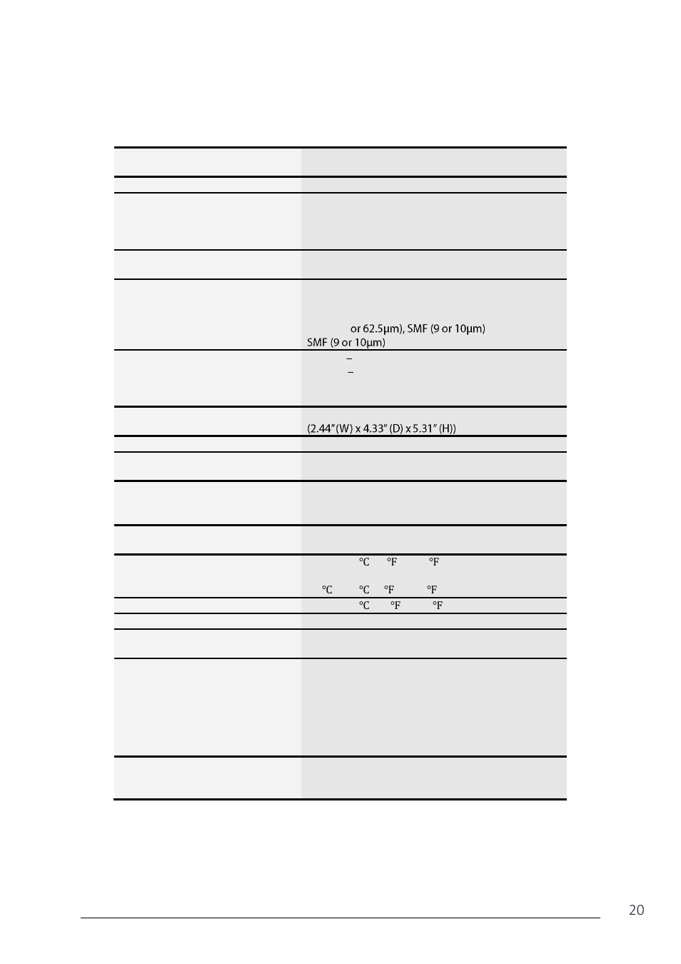 Specifications | LevelOne IES-0842 User Manual | Page 20 / 20