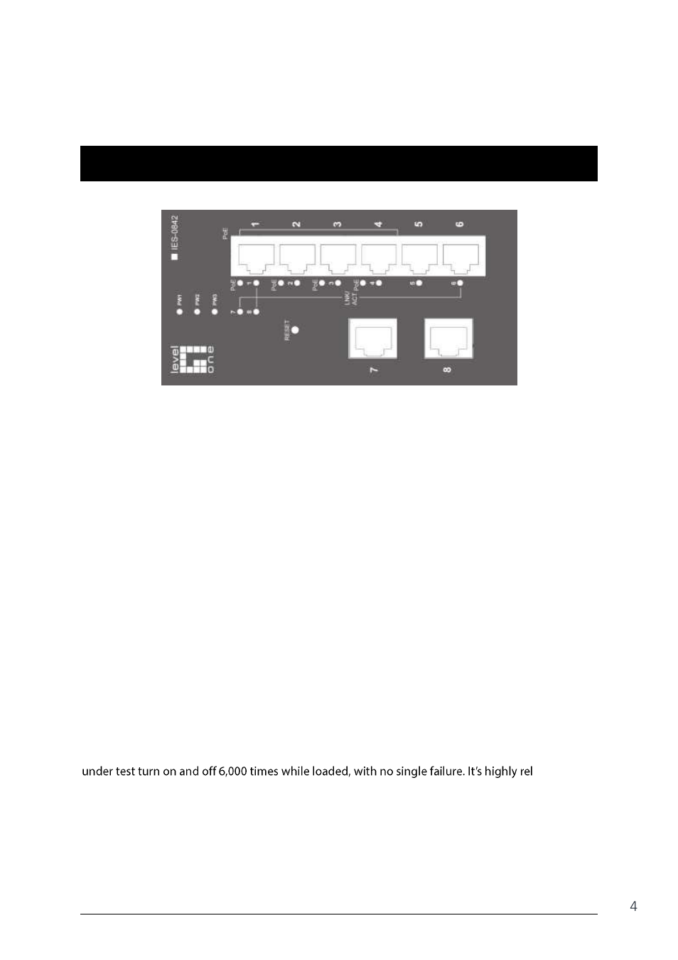 Overview, Ndustrial, Mart | Thernet, Witch, Industrial web-smart poe ethernet switch | LevelOne IES-0842 User Manual | Page 4 / 20