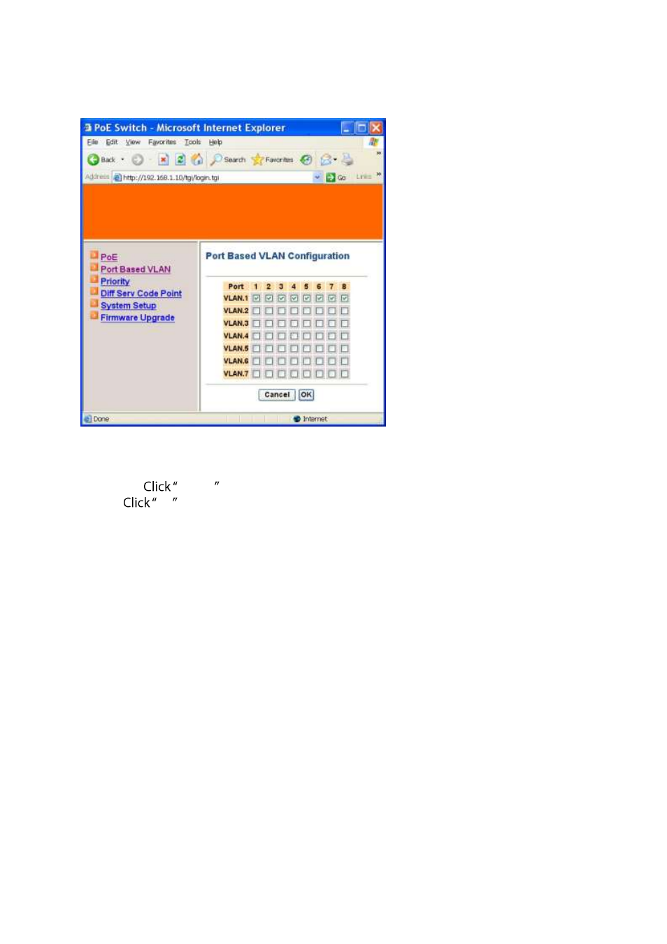 Port based vlan | LevelOne IES-0850 User Manual | Page 15 / 20