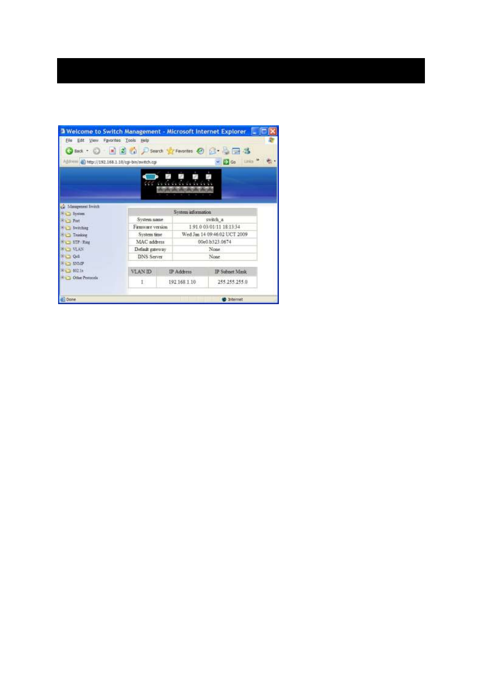 Nderstanding the, Rowser, Nterface | Understanding the browser interface, System, Port, Switching, Trunking, Stp / ring, Vlan | LevelOne IES-1085 User Manual | Page 28 / 162