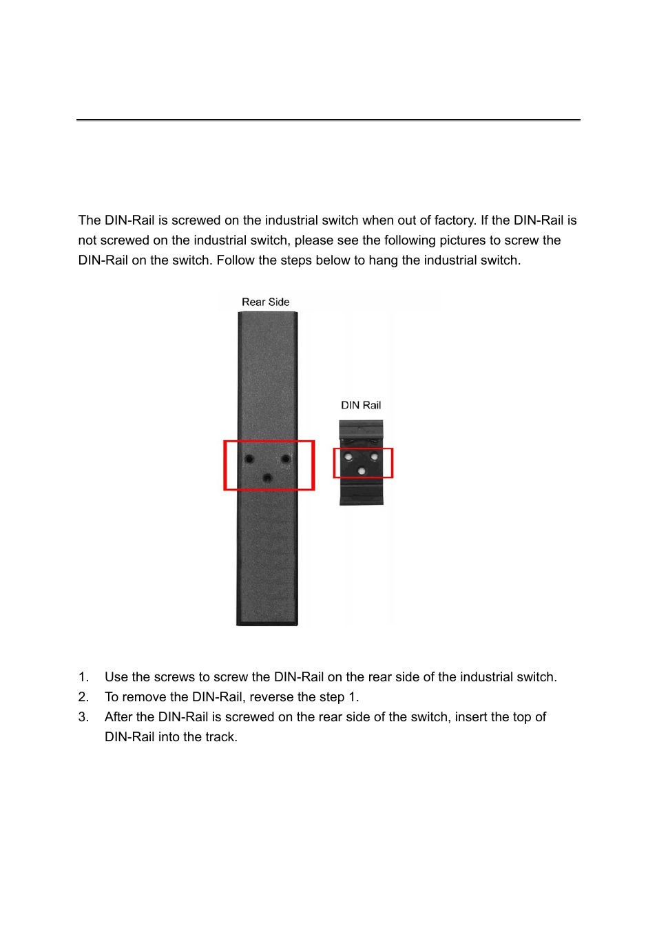 Mounting installation, Din-rail mounting, Din-r | Ounting | LevelOne IFE-0502 User Manual | Page 14 / 21