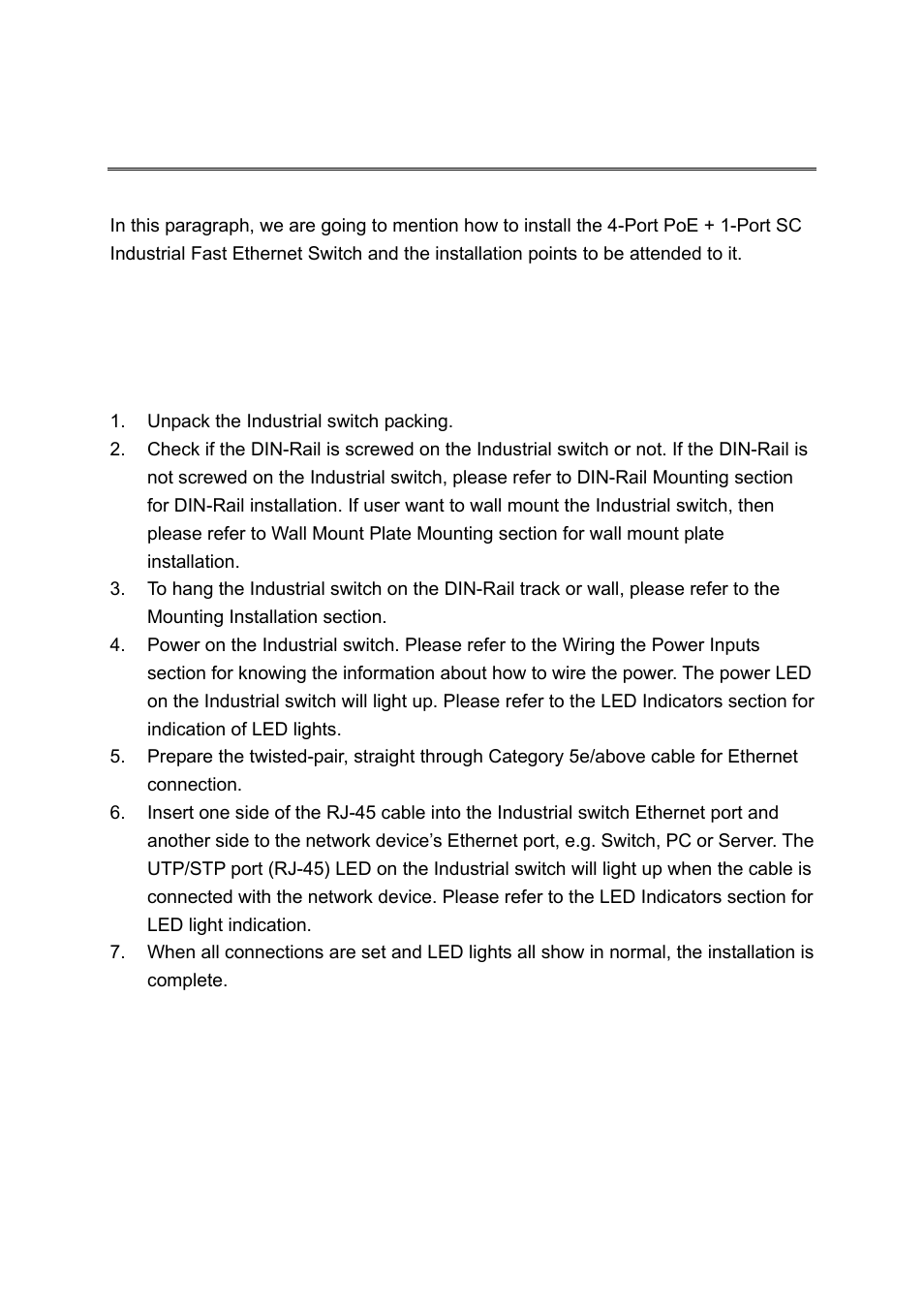 Hardware installation, Installation steps, Nstallation | Teps | LevelOne IFE-0502 User Manual | Page 17 / 21