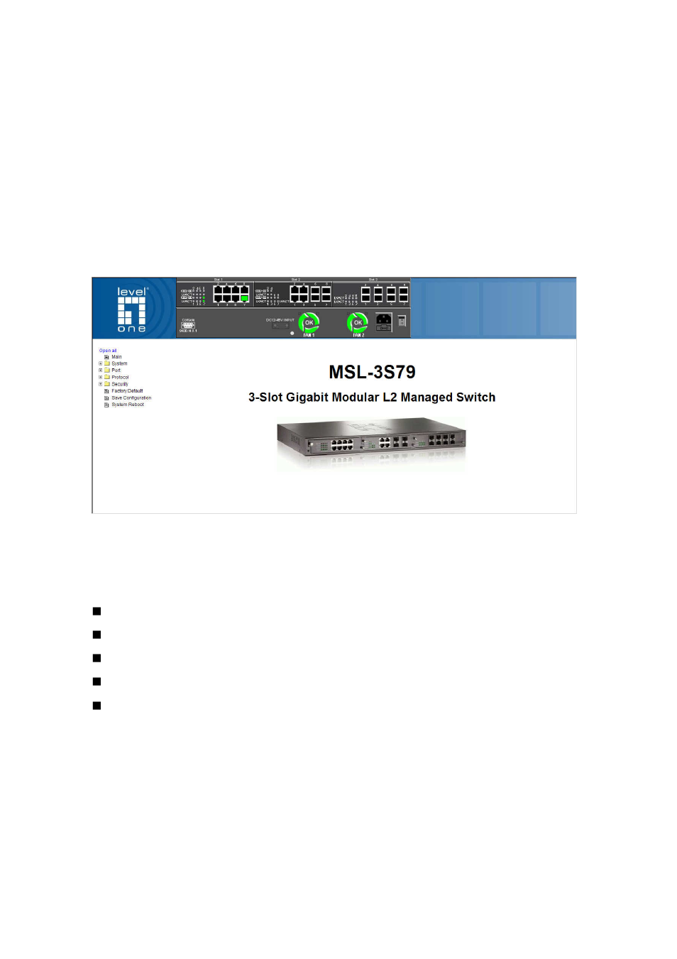 3 system login, 4 system | LevelOne MSL-3S79 User Manual | Page 24 / 86