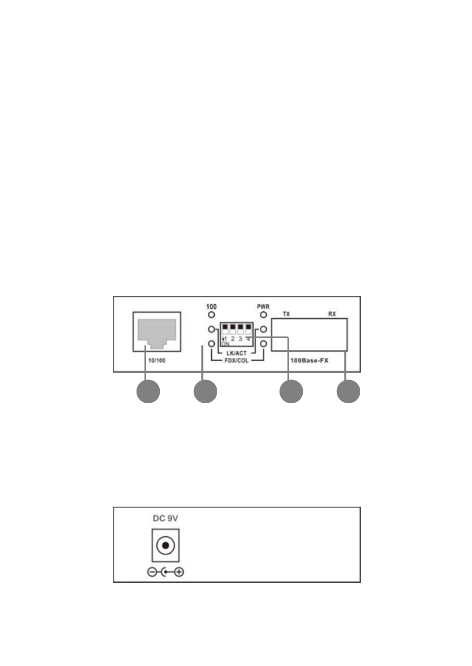 Package contents, Hardware description, Front panel | Rear panel, Ackage, Ontents, Ront, Anel | LevelOne FVT-6301 User Manual | Page 5 / 11