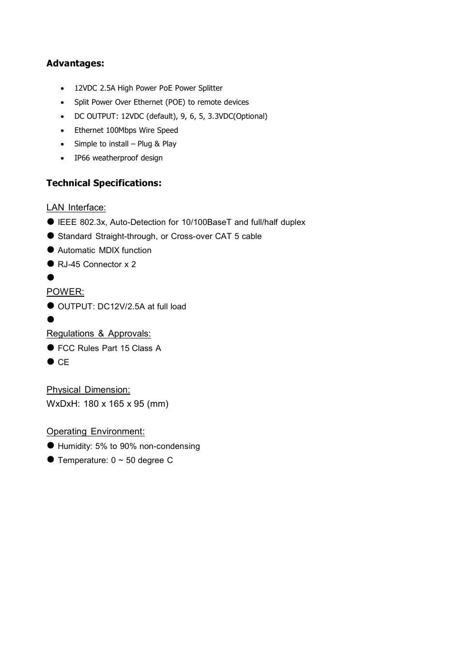 LevelOne POS-4001 User Manual | Page 2 / 3