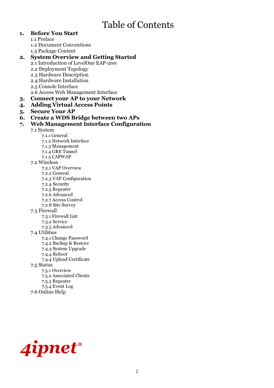 LevelOne EAP-200 User Manual | Page 2 / 81